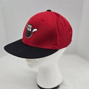 WBA  CapAmerica‎ Flexfit S/M Shaka Hand Loose Performance Hat Red Black